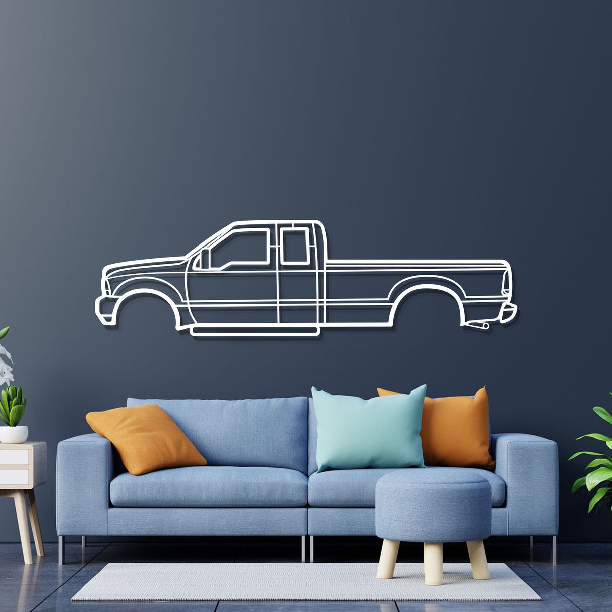 1998 F-250 Super Duty 1st Gen Metal Car Wall Art - NC0265