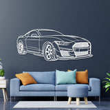 Mustang Shelby GT500 Perspective Metal Car Wall Art - NC0445