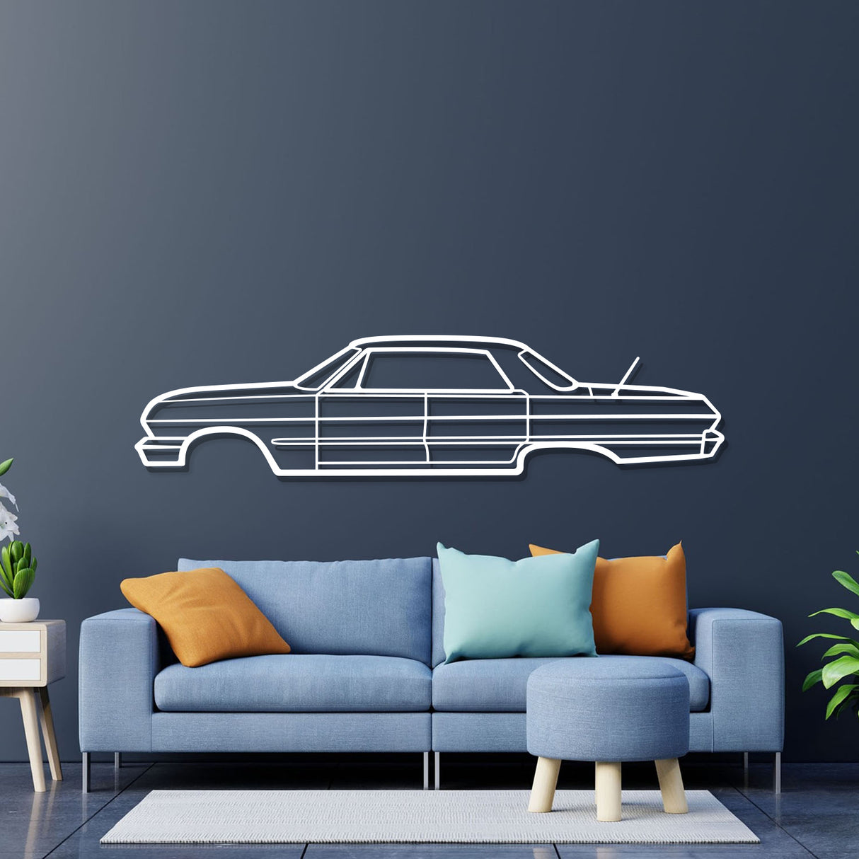 1962 Belair Sedan Metal Car Wall Art - NC0065