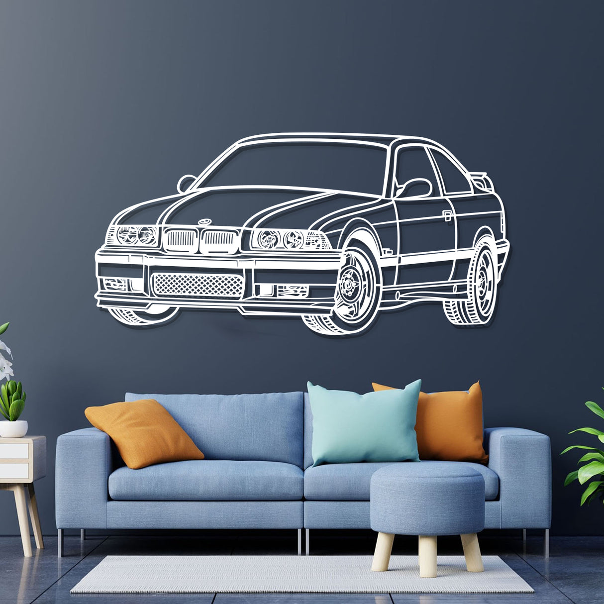 E36 Perspective Metal Car Wall Art - NC0431