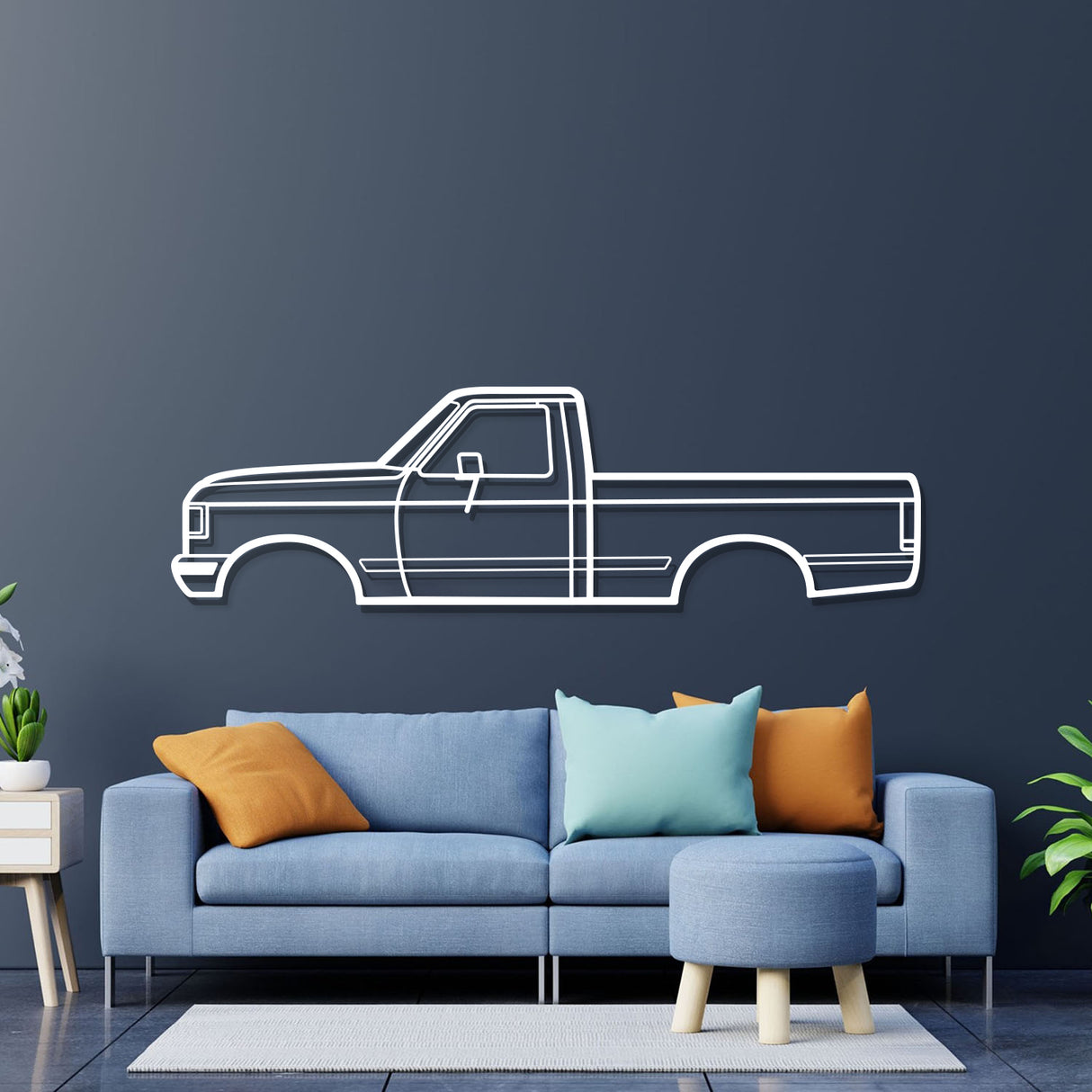 1987 F-150 8th Gen Metal Car Wall Art - NC0213