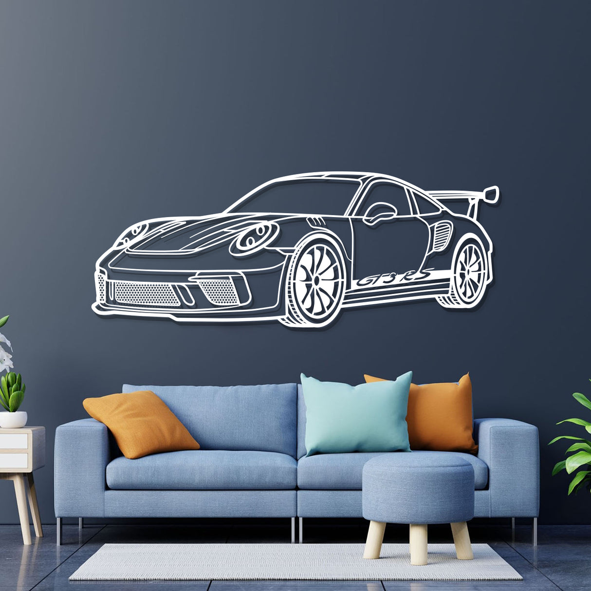 911 GT3 RS 992 Perspective Metal Car Wall Art - NC0460