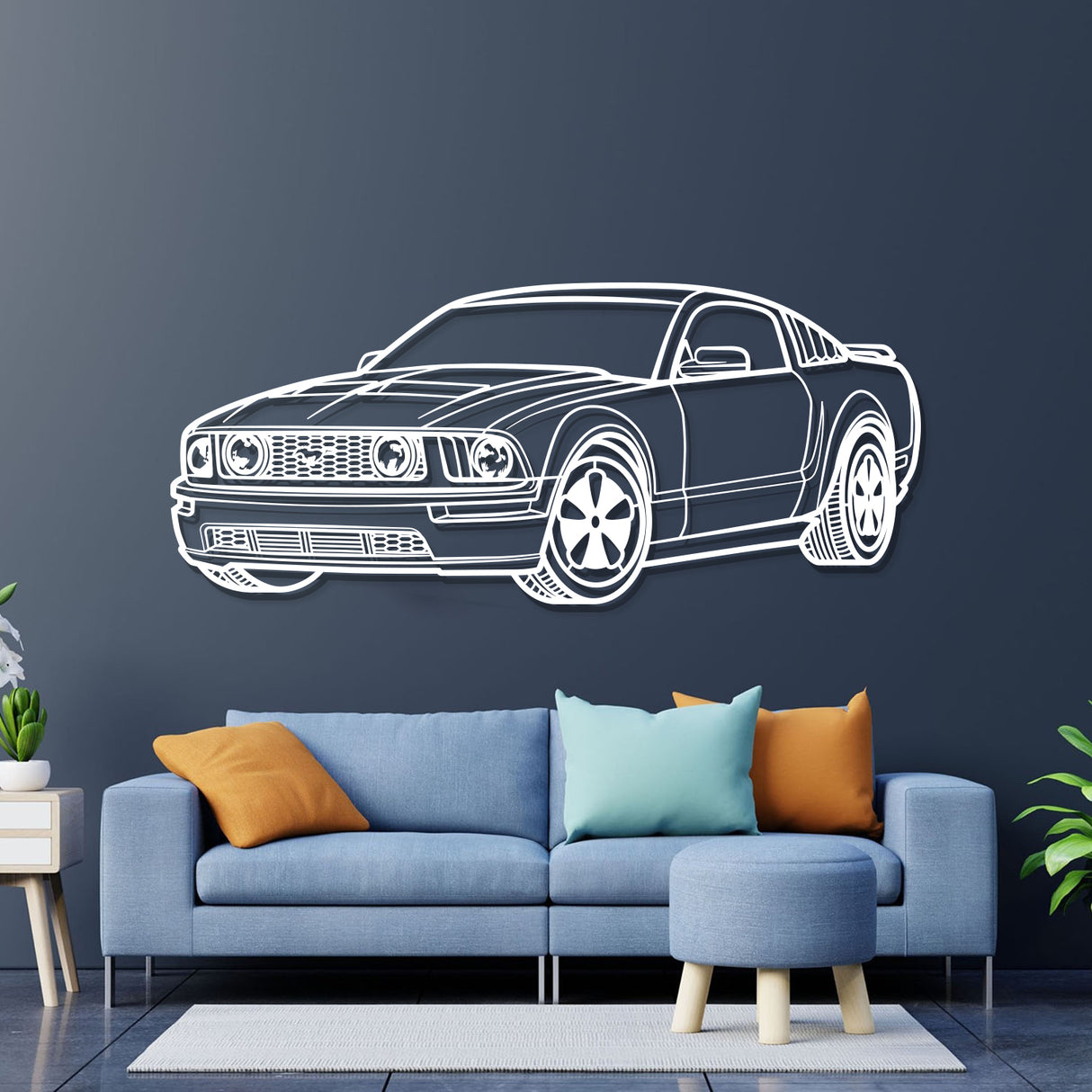 2005 Mustang Perspective Metal Car Wall Art - NC0442