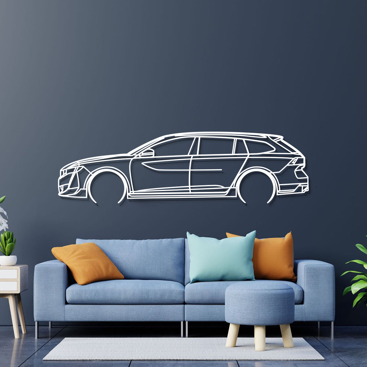 508 II SW PSE Detailed Metal Car Wall Art - NC0837