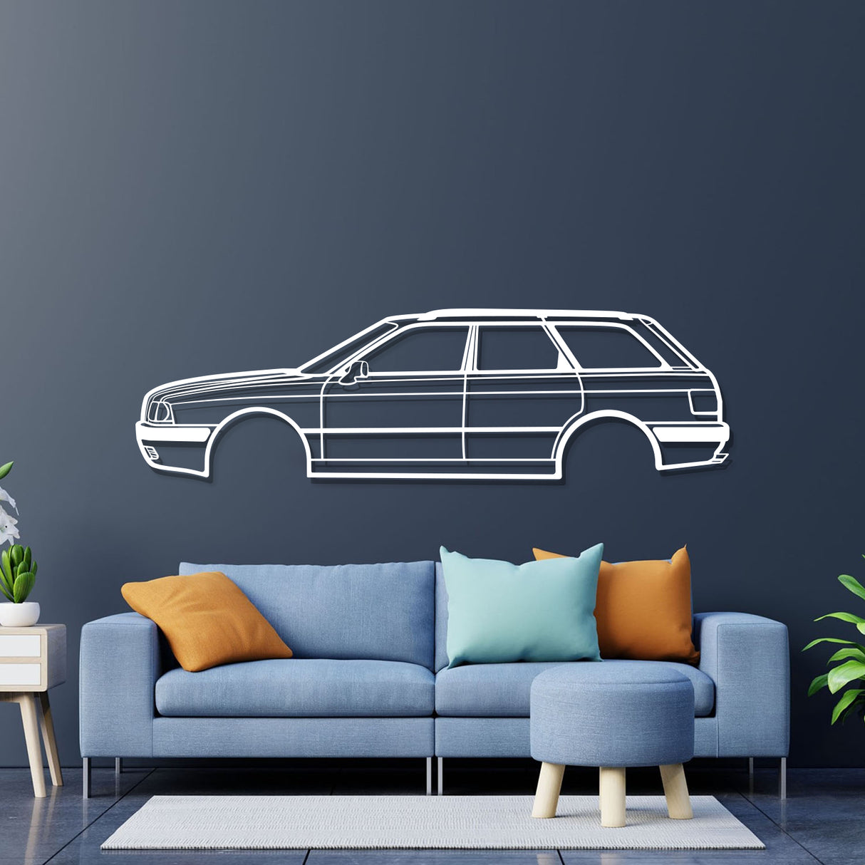 1994 80 Avant Quattro Metal Car Wall Art - NC0250