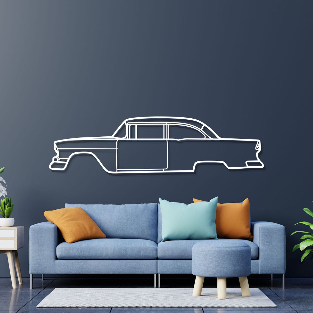 1955 150 Utility Sedan Metal Car Wall Art - NC0035