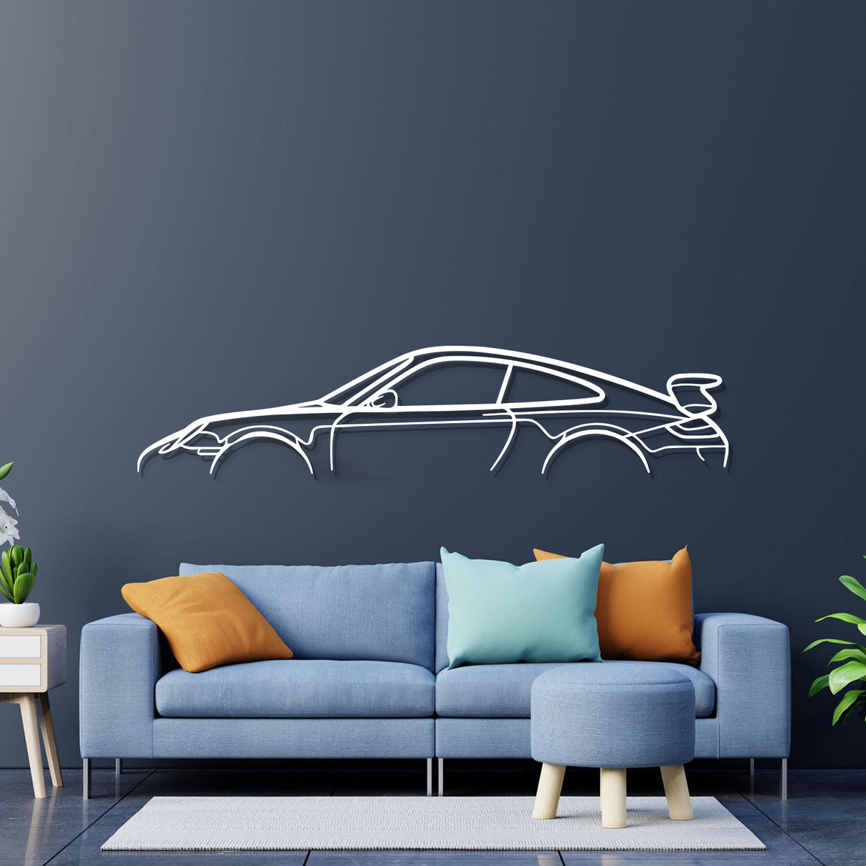 911 GT3 Model 997 Metal Car Wall Art - NC0856