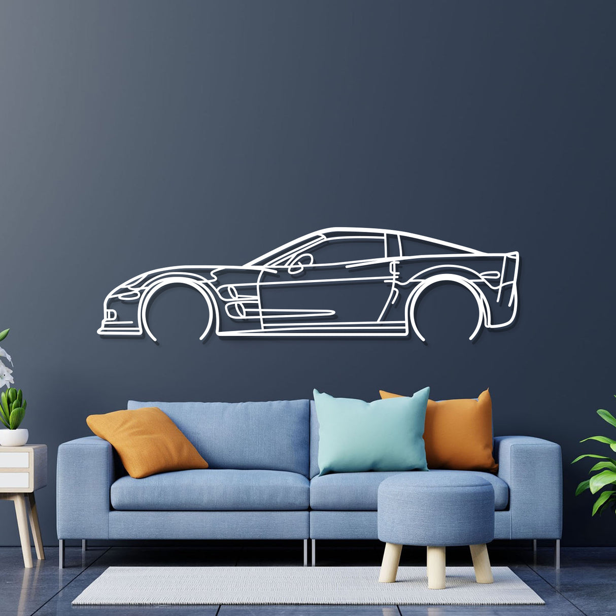 Corvette C6 ZR1 Metal Car Wall Art - NC0919