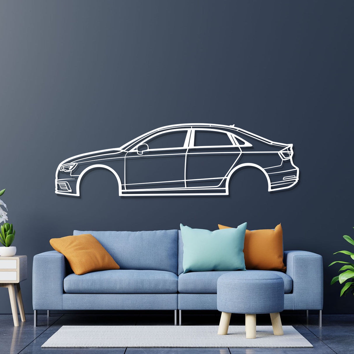 2015 A3 Sedan Metal Car Wall Art - NC0521