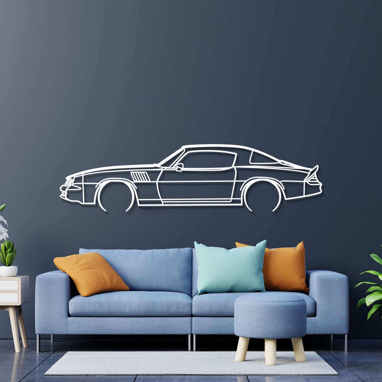 1978 Camaro Z28 Detailed Metal Car Wall Art - NC0180