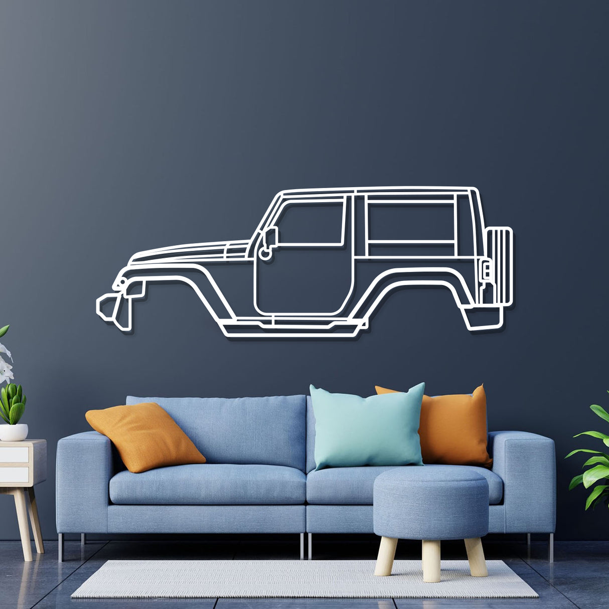 2007 Wrangler JK (3rd Gen) Metal Car Wall Art - NC0354