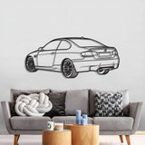 E92 Back Perspective Metal Car Wall Art - NC1300