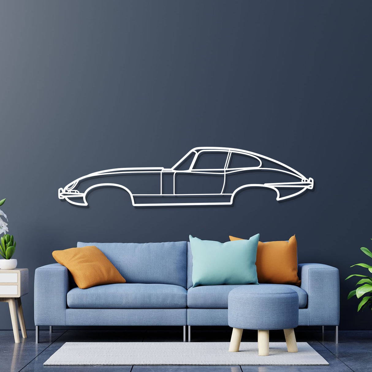 1961 E-Type Metal Car Wall Art - NC0063