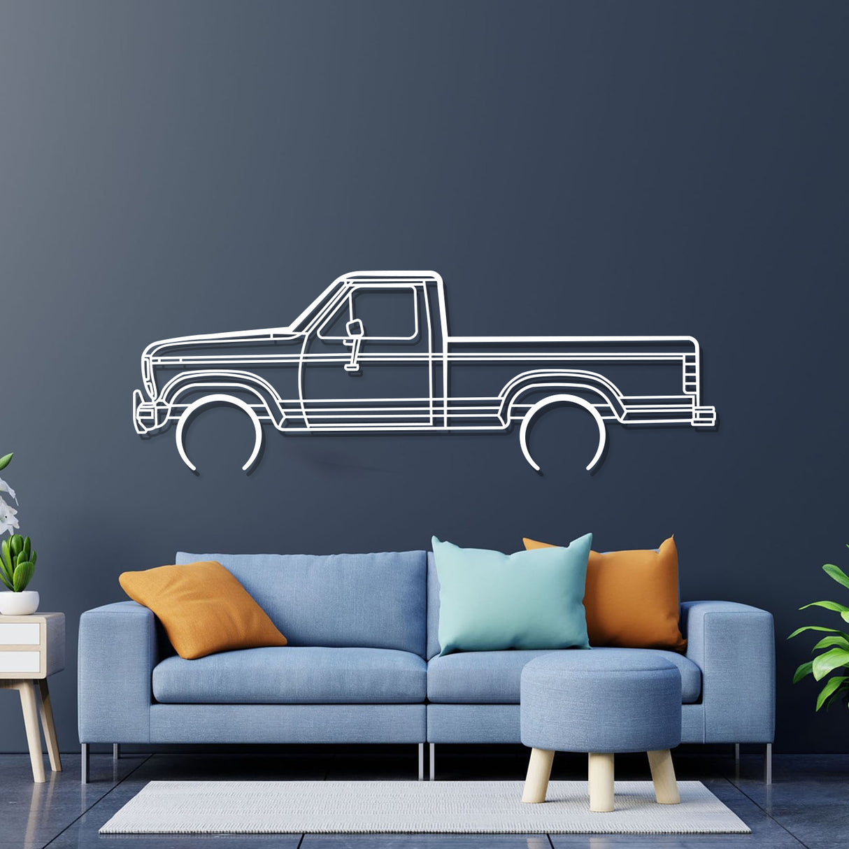 1986 F-150 XLT Metal Car Wall Art - NC0206