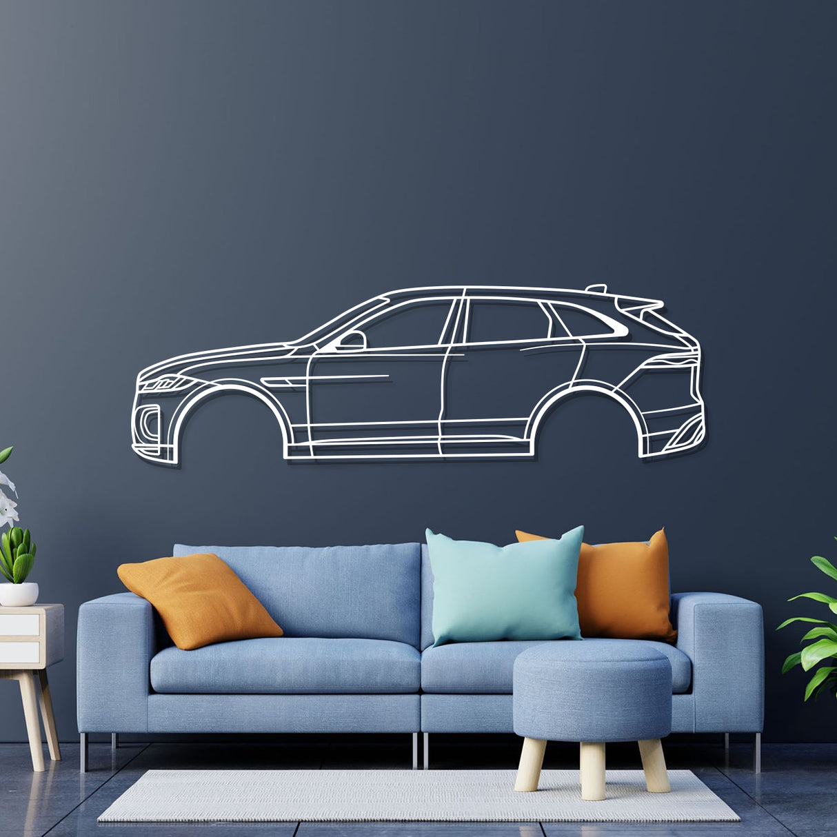 2017 F-Pace 1st Gen Metal Car Wall Art - NC0595