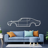 1973 Skyline HT 2000GT-R Metal Car Wall Art - NC0158