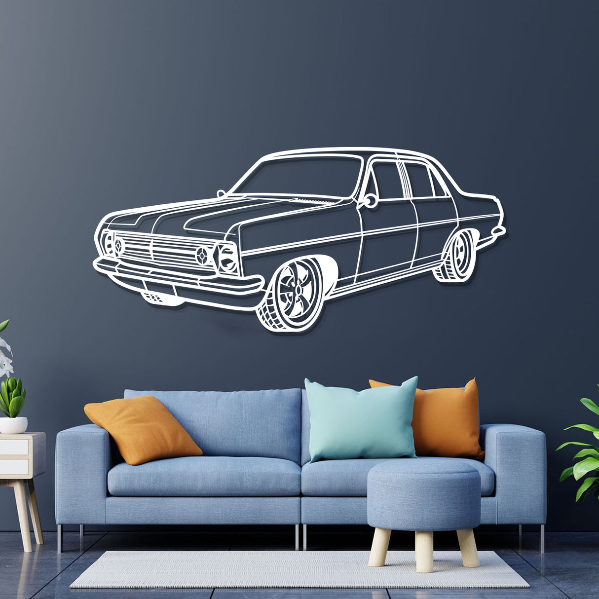 1966 HR Perspective Metal Car Wall Art - NC0447