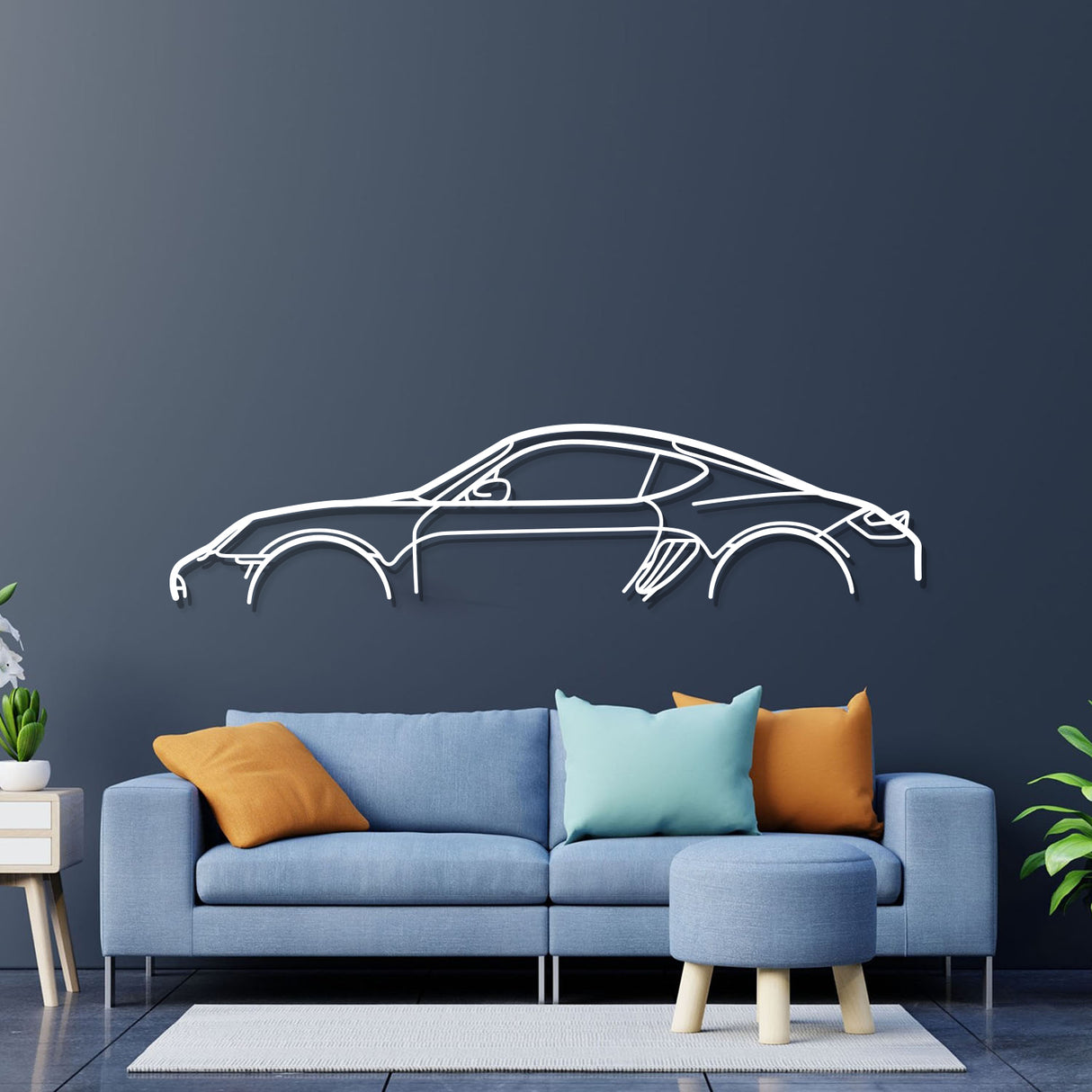 Cayman 987 Classic Metal Car Wall Art - NC0896