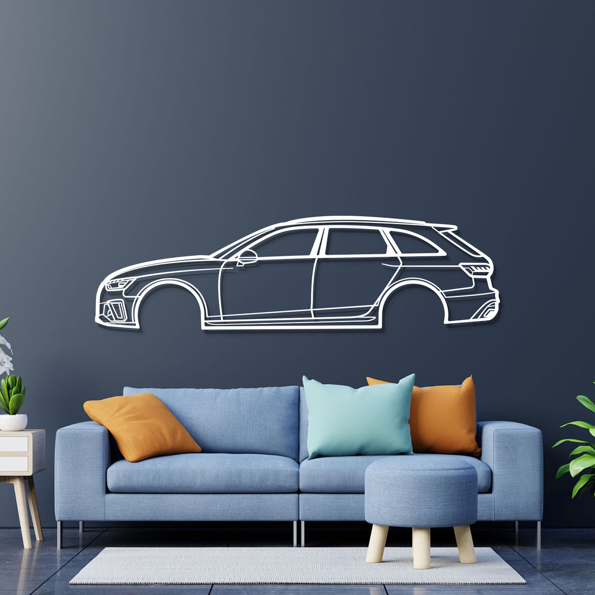 2021 A4 Avant S Line Metal Car Wall Art - NC0736