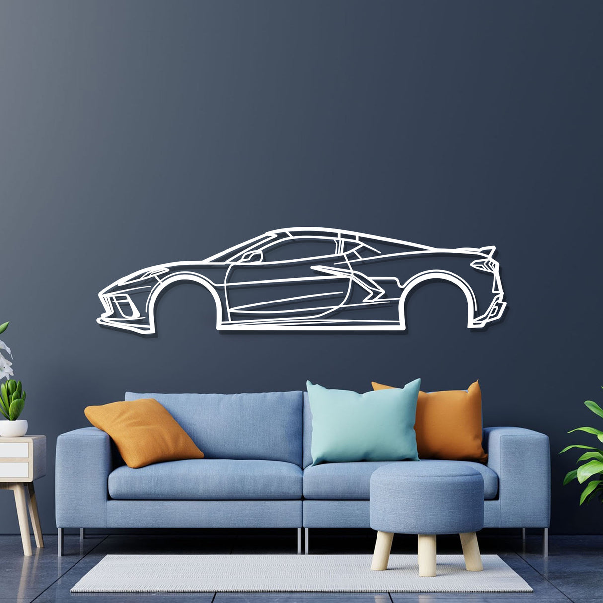 2023 Corvette C8 Metal Car Wall Art - NC0824