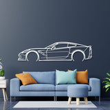 Corvette C7 Detailed Metal Car Wall Art - NC0920