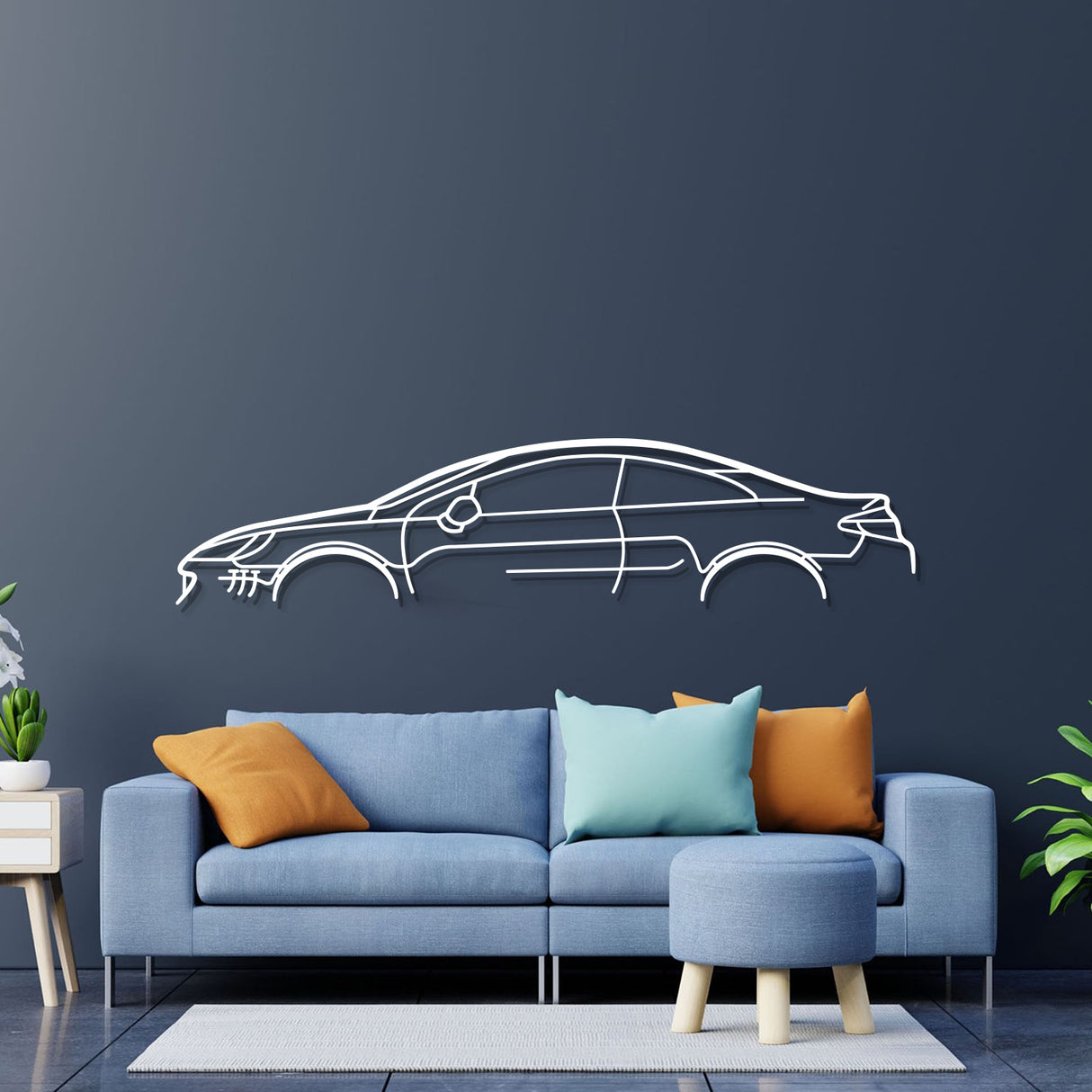 407 Coupe Metal Car Wall Art - NC0834