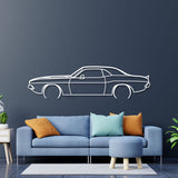 1970 Challenger Detailed Metal Car Wall Art - NC0129