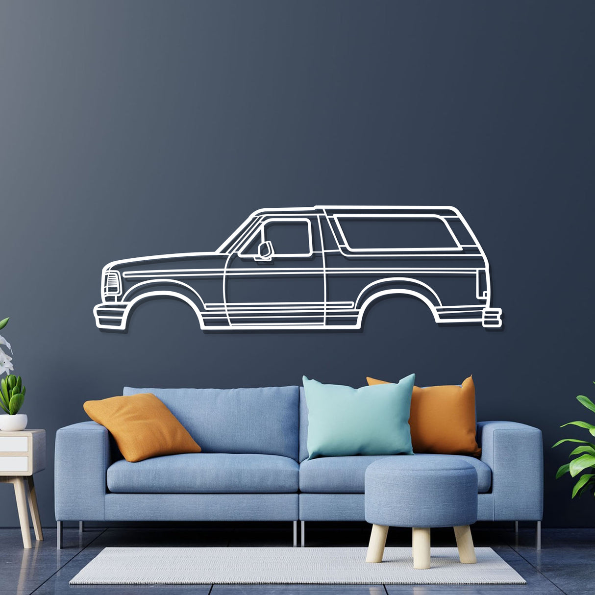 1992 Bronco 5th Gen Metal Car Wall Art - NC0238