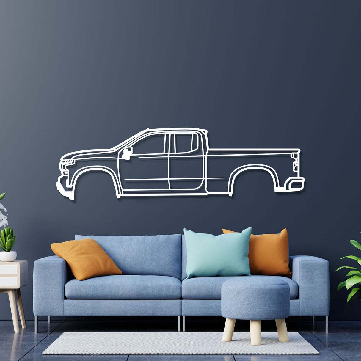 2020 Silverado 2500HD 4th Gen Metal Car Wall Art - NC0720