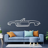 1964 Corvette Convertible Metal Car Wall Art - NC0068