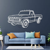 1975 F-150 Perspective Metal Car Wall Art - NC0439