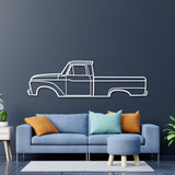 1966 F-100 Metal Car Wall Art - NC0084