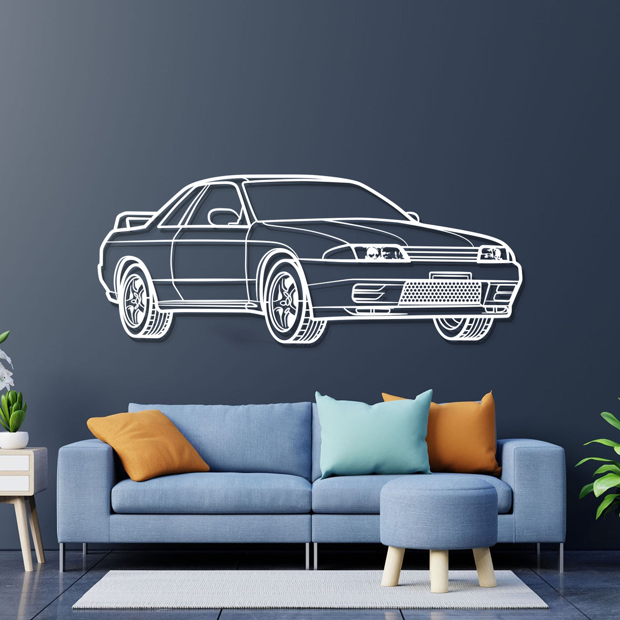 GTR R32 Perspective Metal Car Wall Art - NC0456