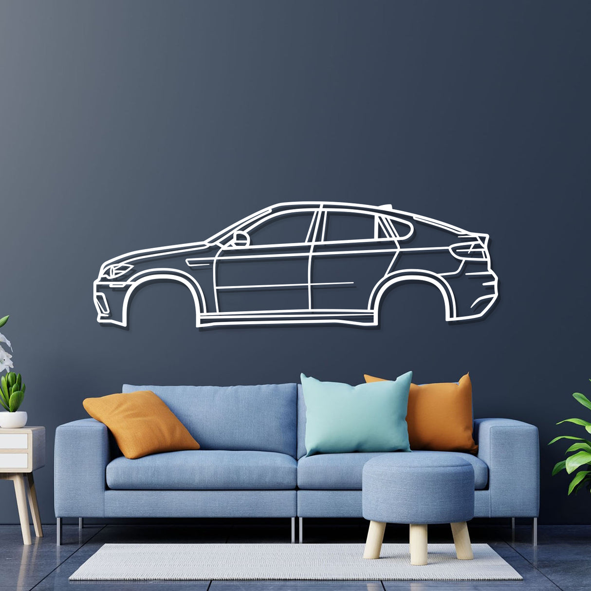 2010 X6 M E71 1st Gen Metal Car Wall Art - NC0412