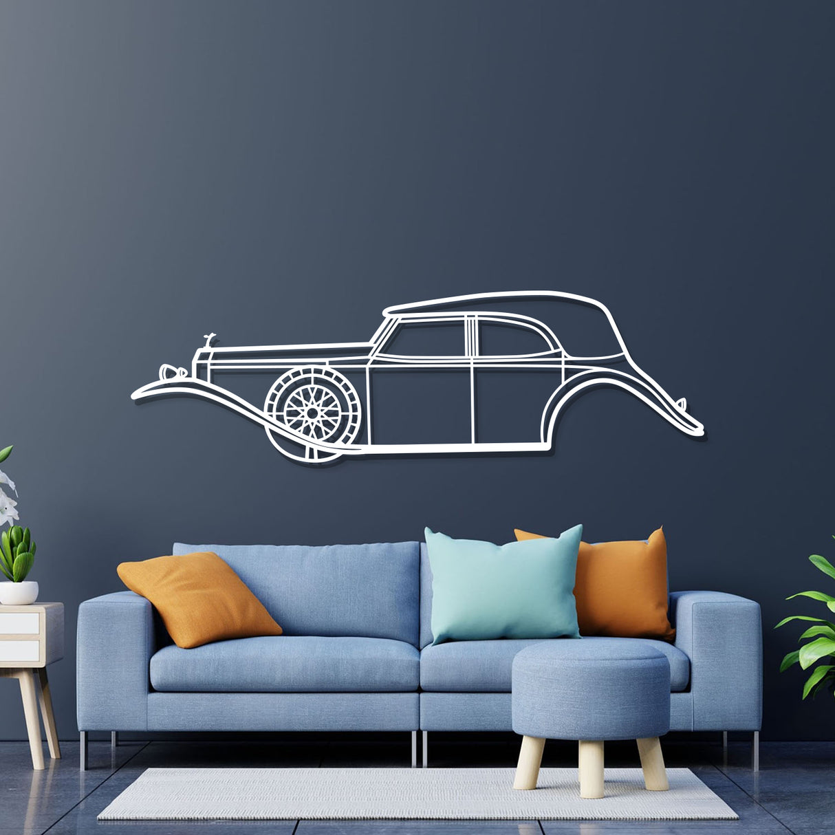 1929 Phantom II Metal Car Wall Art - NC0012