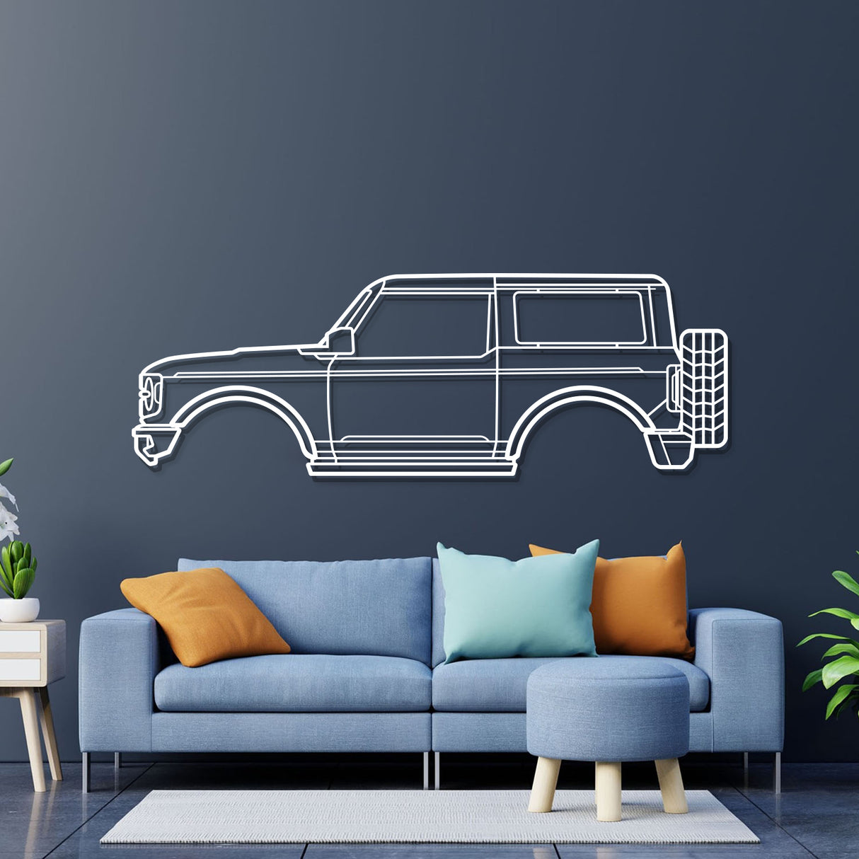 2021  Bronco 6th Gen Metal Car Wall Art - NC0732