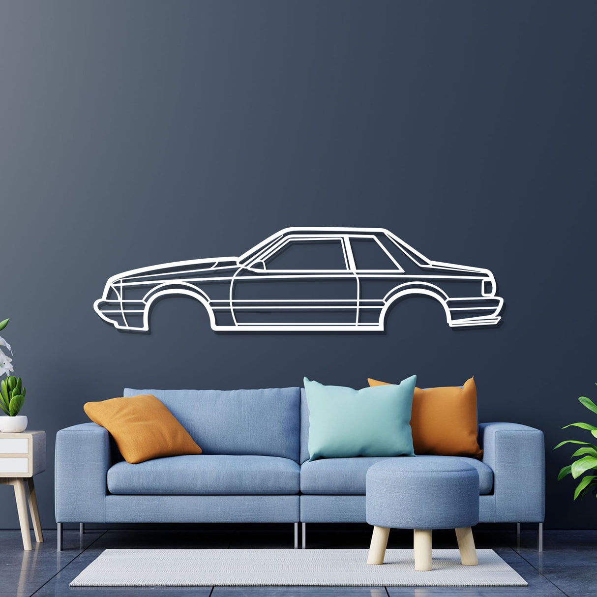 1989 Mustang Foxbody Metal Car Wall Art - NC0225