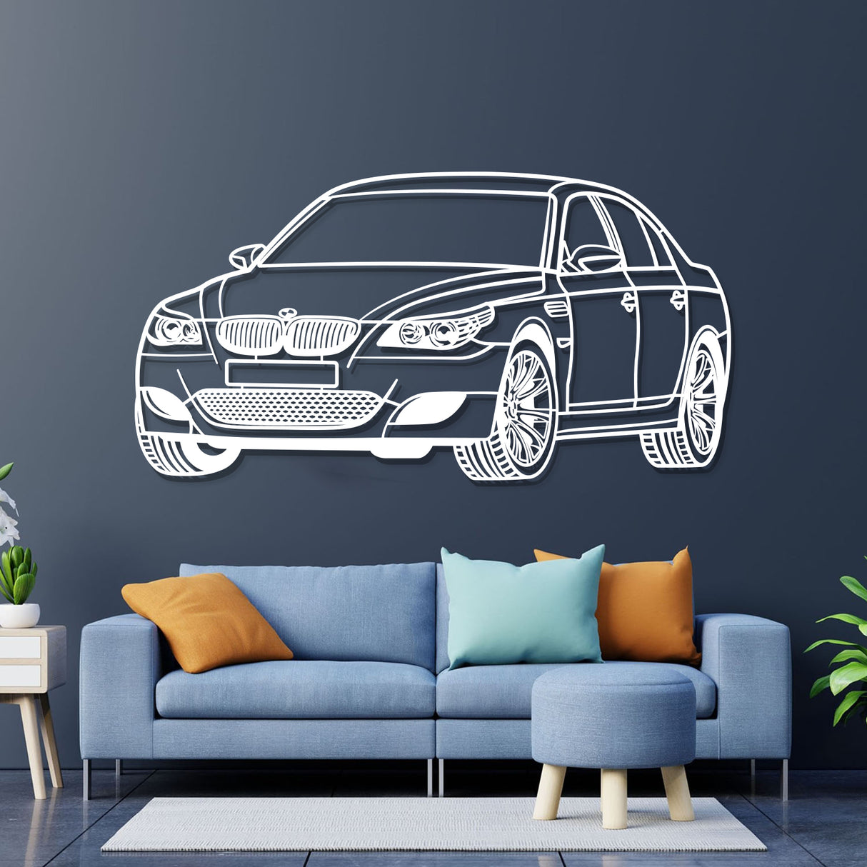 2005 E60 M5 Perspective Metal Car Wall Art - NC0427