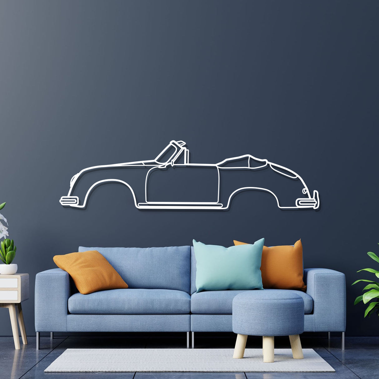 356 A 1600 Super 1959 Metal Car Wall Art - NC0832