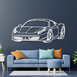 458 Italia Perspective Metal Car Wall Art - NC0437