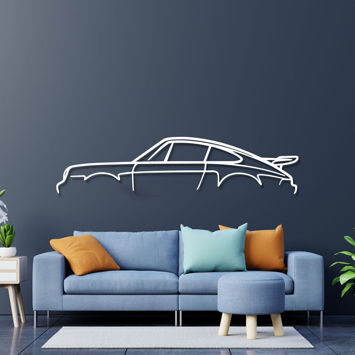 911 Turbo Model 930 Metal Car Wall Art - NC0872