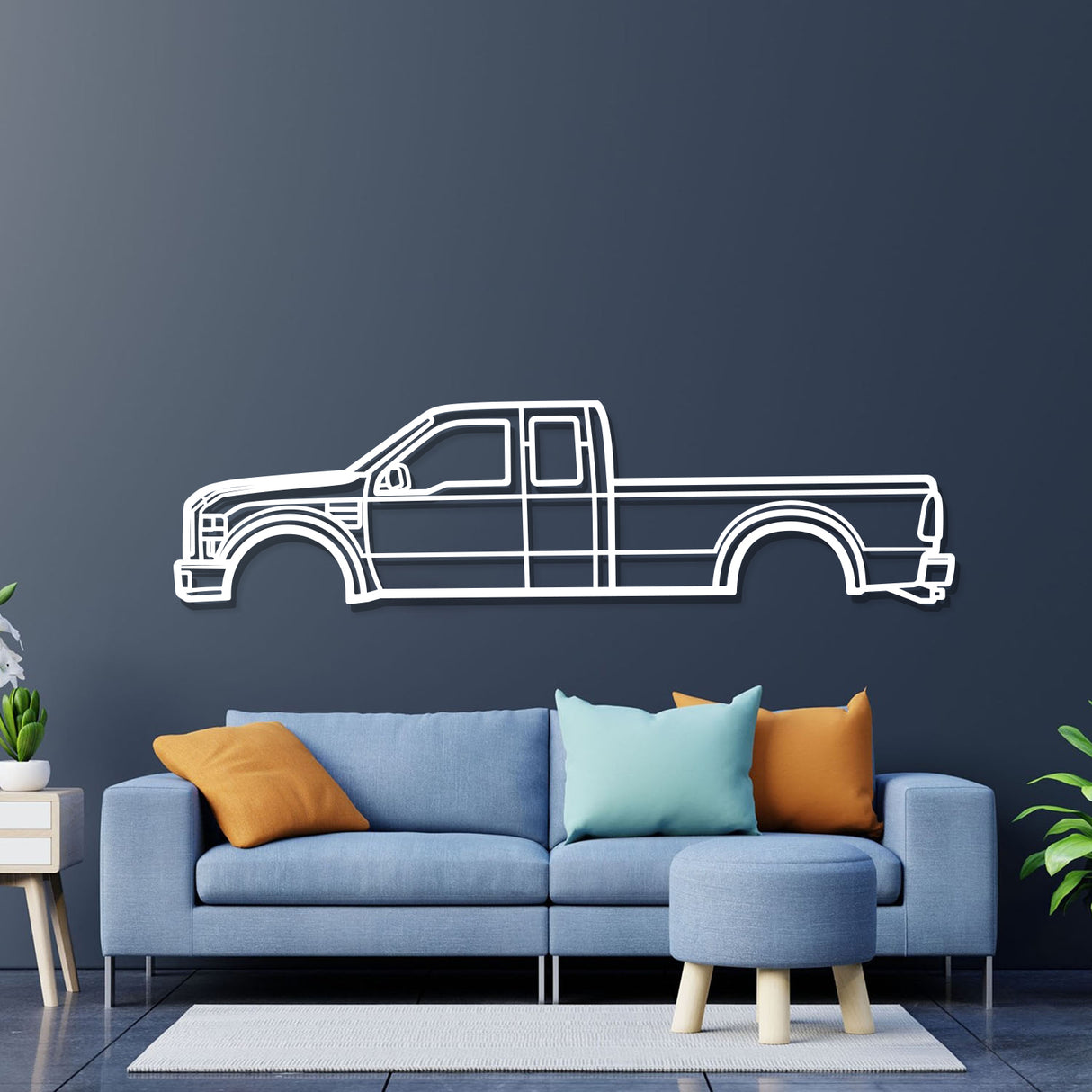 2008  F-250 Super Duty 2nd Gen Metal Car Wall Art - NC0358