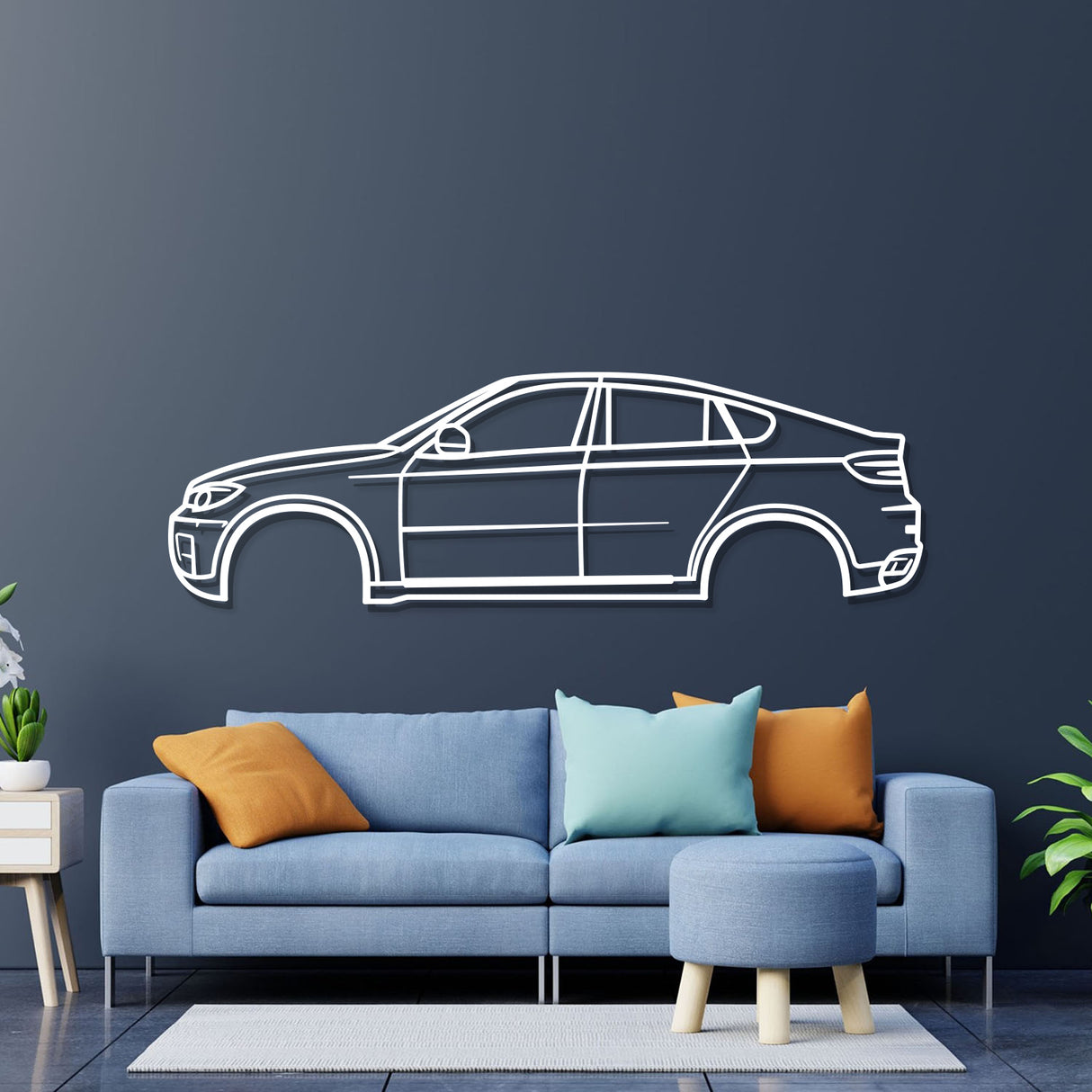 2008 X6 E71 1st Gen Metal Car Wall Art - NC0378