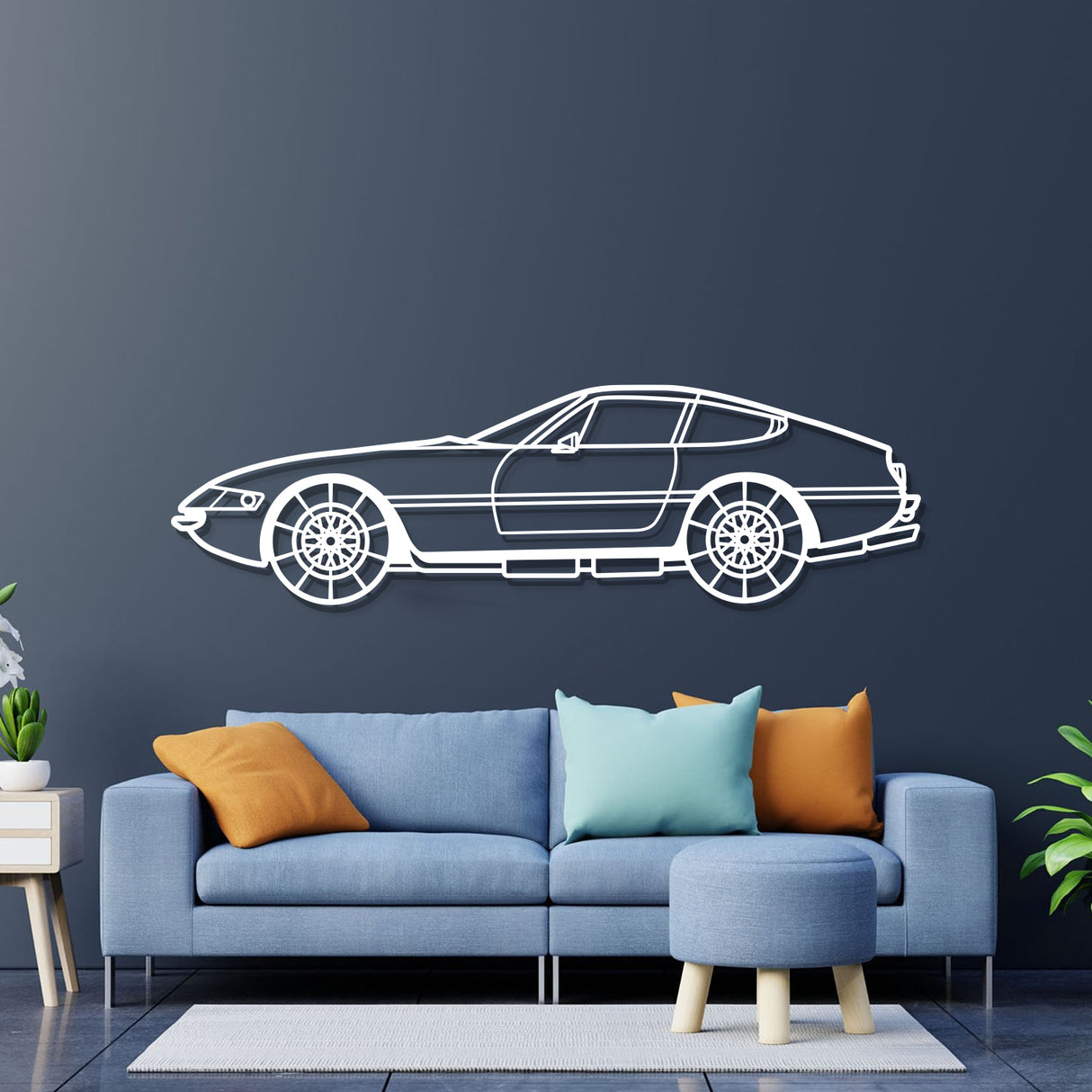 1968 365 GTB4 Metal Car Wall Art - NC0104