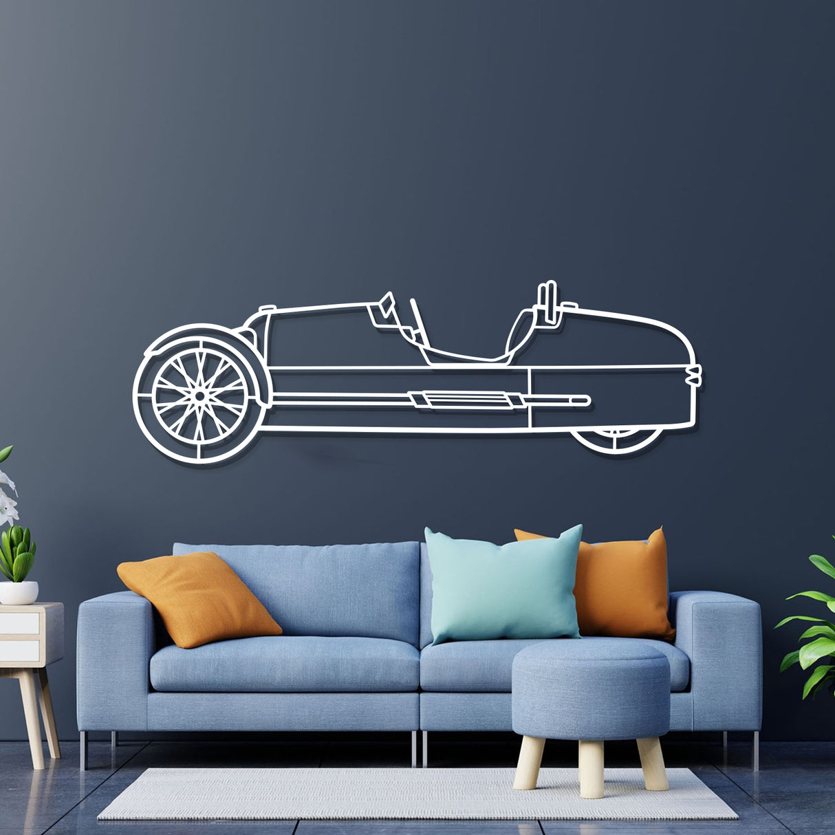 2014 3 Wheeler Metal Car Wall Art - NC0495