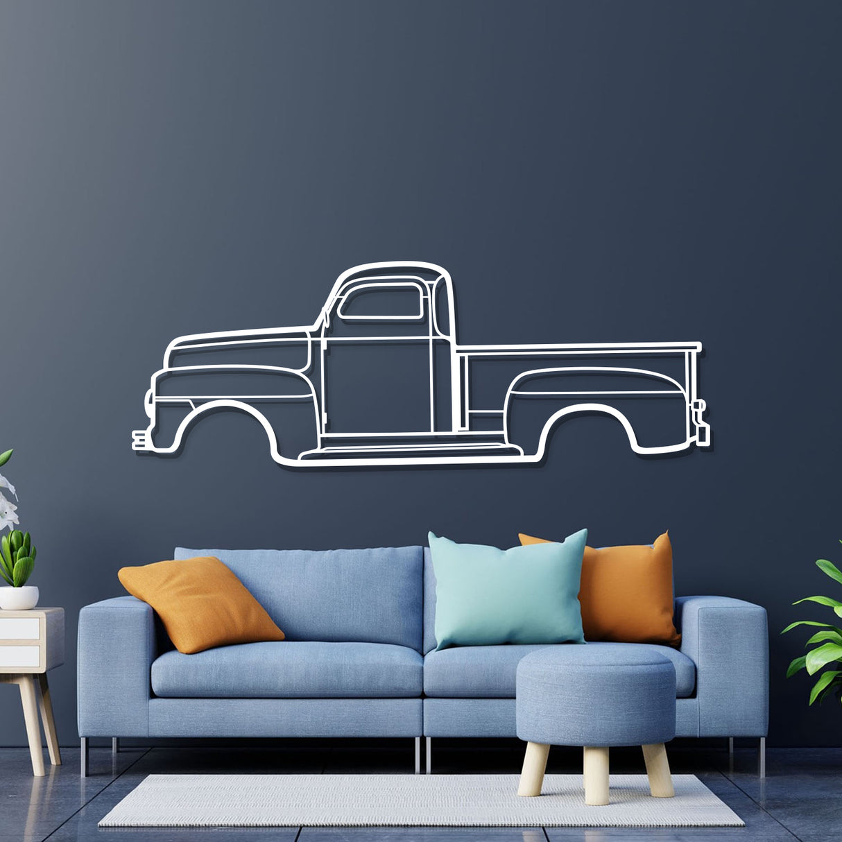 1951 F-150 Metal Car Wall Art - NC0010