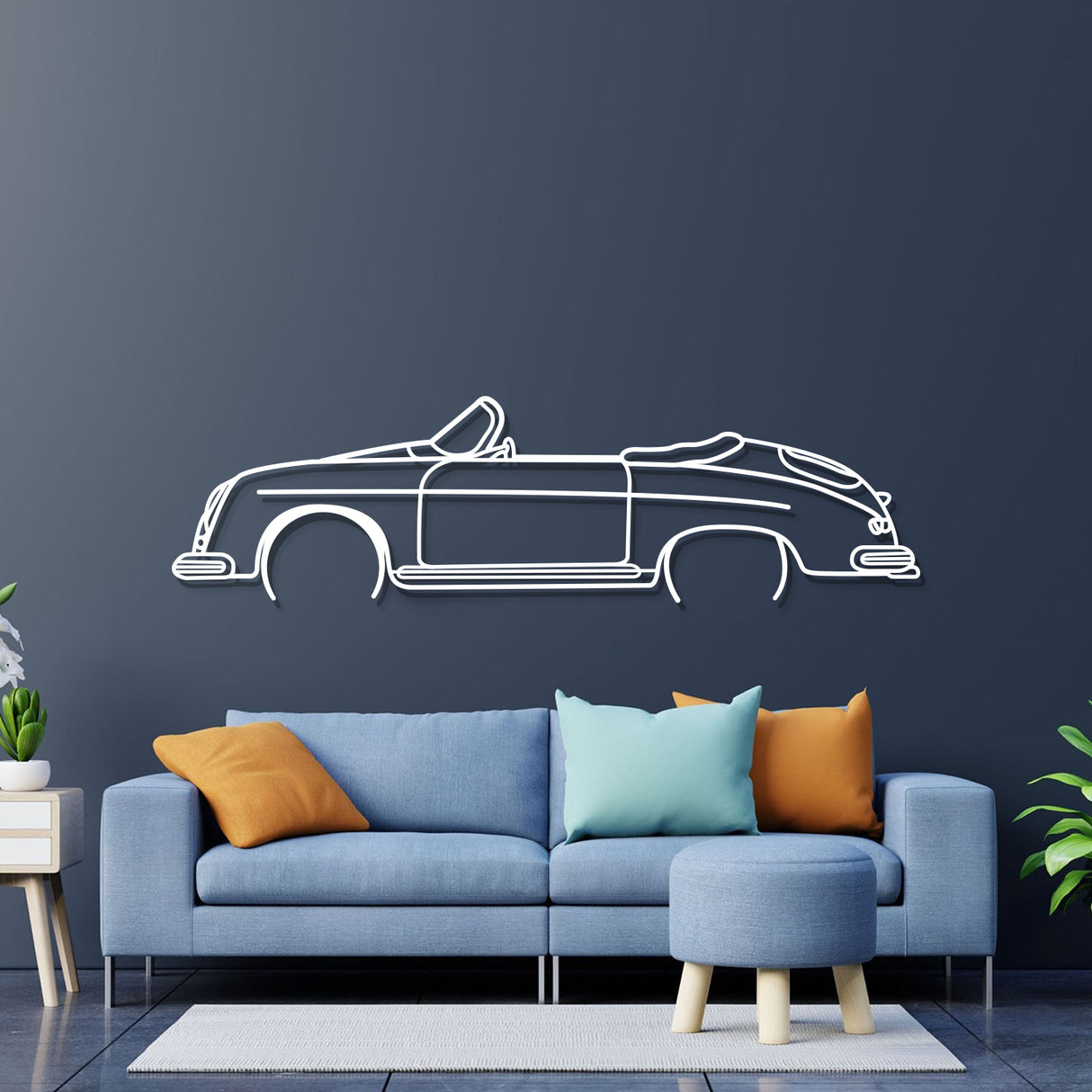 356 Speedster California Metal Car Wall Art - NC0833