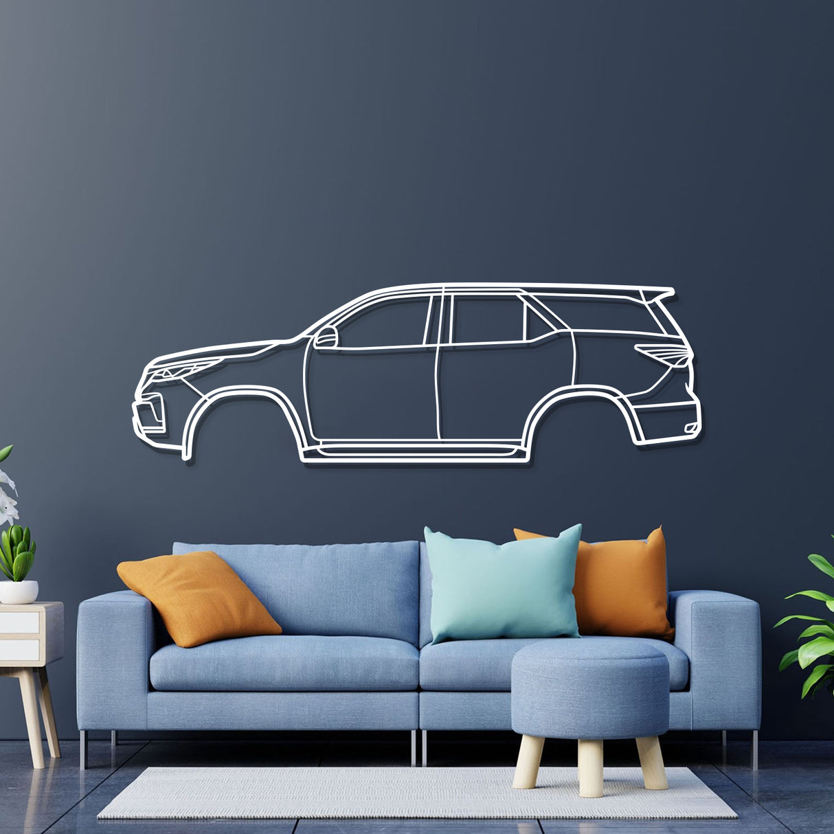 2016 Fortuner (2nd Gen) Metal Car Wall Art - NC0565