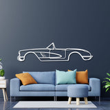 1956 Corvette C1 Metal Car Wall Art - NC0041