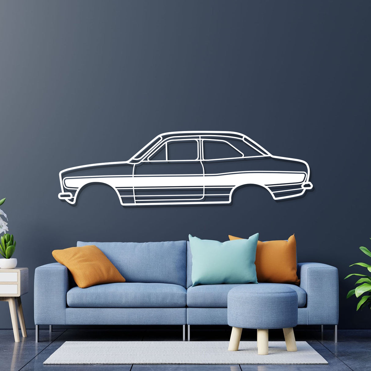 1973 Escort RS1600 Metal Car Wall Art - NC0154